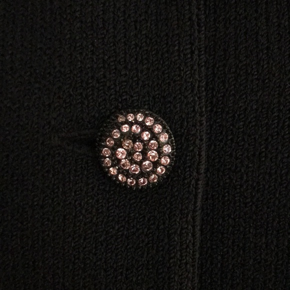 New St. John Evening Black Dress & Jacket  Pink Rhinestone Austrian Crystals  14 - Picture 10 of 17